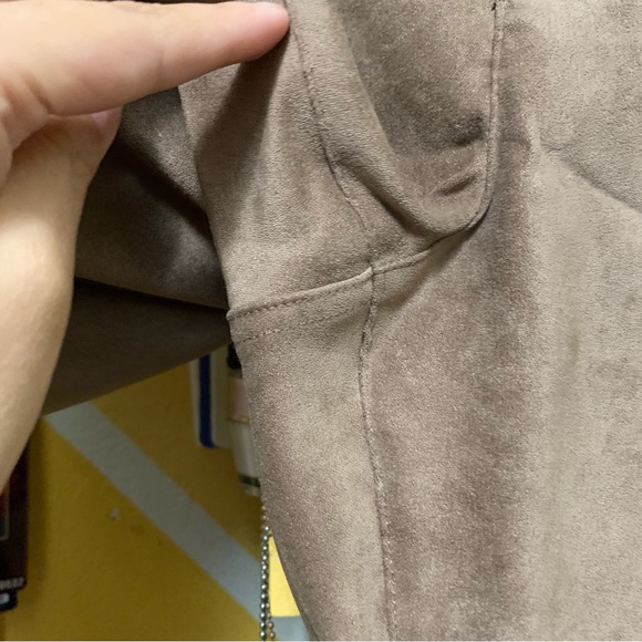 NYDJ Alina Split Hem Faux Suede Ankle Skinny Pants Size 10 - Picture 9 of 10